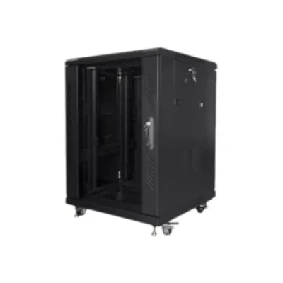 Lanberg  |  Rack cabinet 19" free-standing 15U / 600x600 (flat pack)  |  FF01-6615-12B  |  Black