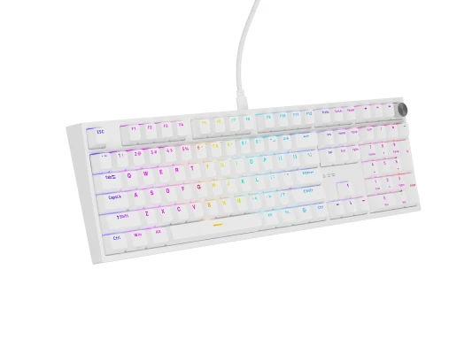 Genesis Thor 404  |  Mechanical Gaming Keyboard  |  Wired  |  US  |  White  |  USB  |  Outemu Peach Silent