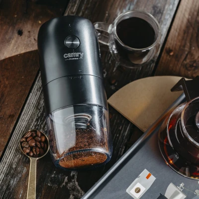 Camry Cordless USB Electric Coffee Grinder  |  CR 4302  |  25 W  |  Coffee beans capacity 25-30 g  |  Black