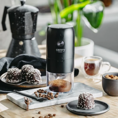 Camry Cordless USB Electric Coffee Grinder  |  CR 4302  |  25 W  |  Coffee beans capacity 25-30 g  |  Black