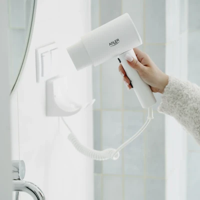 Adler Wall-Mount Hair Dryer  |  AD 2285  |  2000 W  |  Number of temperature settings 3  |  White