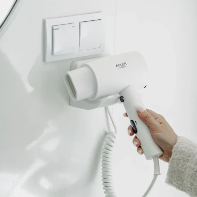 Adler Wall-Mount Hair Dryer  |  AD 2285  |  2000 W  |  Number of temperature settings 3  |  White