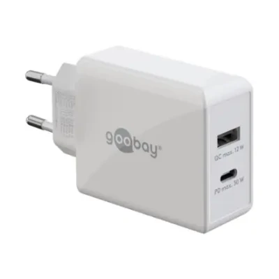 Goobay  |  Dual USB-C PD Fast Charger (30 W)  |  61674