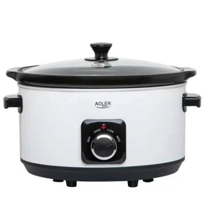 Adler  |  Slow Cooker  |  AD 6413w  |  290 W  |  5.8 L  |  Number of programs 3  |  White