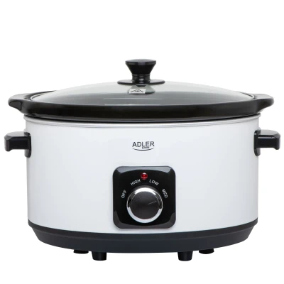 Adler  |  Slow Cooker  |  AD 6413w  |  290 W  |  5.8 L  |  Number of programs 3  |  White