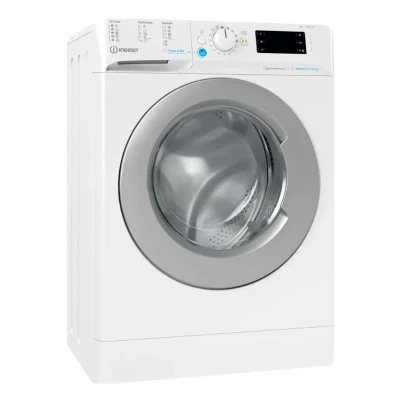 INDESIT  |  Washing machine  |  BWSE 71295X WSV EU  |  Energy efficiency class B  |  Front loading  |  Washing capacity 7 kg  |  1200 RPM  |  Depth 43.5 cm  |  Width 59.5 cm  |  Display  |  Large digit  |  White