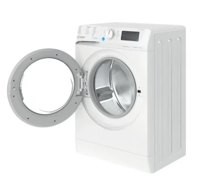 INDESIT  |  Washing machine  |  BWSE 71295X WSV EU  |  Energy efficiency class B  |  Front loading  |  Washing capacity 7 kg  |  1200 RPM  |  Depth 43.5 cm  |  Width 59.5 cm  |  Display  |  Large digit  |  White