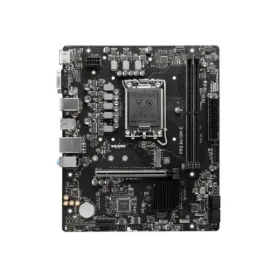 MSI  |  PRO H610M-E  |  Processor family Intel  |  Processor socket LGA1700  |  Supported hard disk drive interfaces SATA, M.2  |  Number of SATA connectors 4