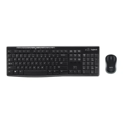 Logitech MK270  |  Keyboard and Mouse Set  |  Wireless  |  US  |  Black