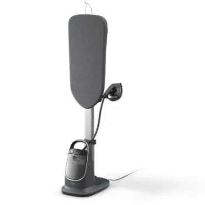 Philips 8500 sērijas Viss vienā gludināšanas risinājums  |  AIS8540 / 80  |  Stāvošs tvaika ģenerators  |  2200 W  |  1.2 L  |  90 g / min  |  Tumši pelēks / Zelts