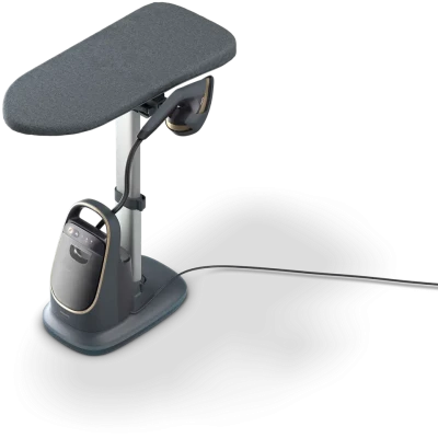 Philips 8500 sērijas Viss vienā gludināšanas risinājums  |  AIS8540 / 80  |  Stāvošs tvaika ģenerators  |  2200 W  |  1.2 L  |  90 g / min  |  Tumši pelēks / Zelts