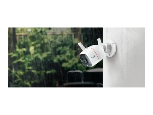 TP-LINK  |  Outdoor Security Wi-Fi Camera  |  TC65  |  Bullet  |  3 MP  |  3.89 mm / F2.2  |  H.264  |  Micro SD, Max. 128GB