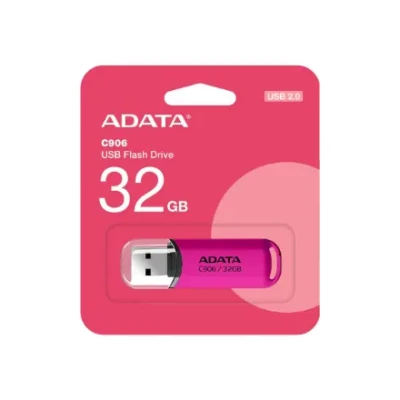 ADATA  |  USB флеш-накопитель  |  C906  |  32 ГБ  |  USB 2.0  |  Розовый