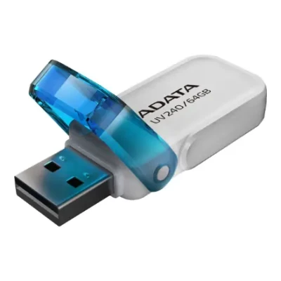 ADATA  |  USB Flash Drive  |  UV240  |  64 GB  |  USB 2.0  |  White