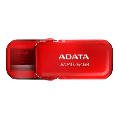 ADATA  |  USB Flash Drive  |  UV240  |  64 GB  |  USB 2.0  |  Red