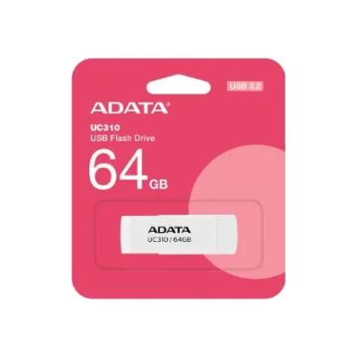 ADATA  |  USB Flash Drive  |  UC310  |  64 GB  |  USB 3.2 Gen1  |  White