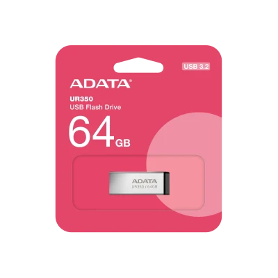ADATA  |  USB Flash Drive  |  UR350  |  64 GB  |  USB 3.2 Gen1  |  Black