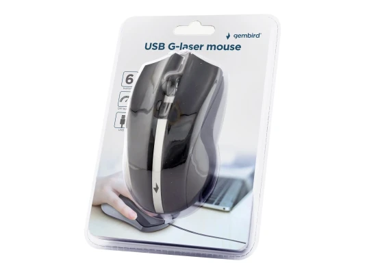 Gembird  |  Mouse G-laser  |  MUS-GU-02  |  Wired  |  USB  |  Black