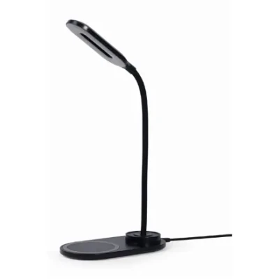 Gembird TA-WPC10-LED-01 Desk lamp with wireless charger, Black  |  Cold white, warm white, natural 2893-7072 K  |  Phone or tablet with built-in Qi wireless charging