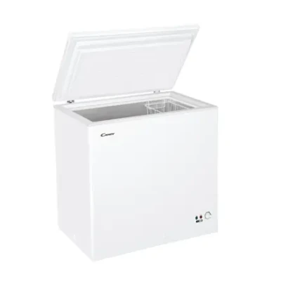 Candy  |  Freezer  |  CCHH 200E  |  Energy efficiency class E  |  Chest  |  Free standing  |  Height 84.5 cm  |  Total net capacity 196 L  |  White