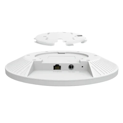 TP-LINK  |  AX5400 Ceiling Mount WiFi 6 Access Point  |  EAP673  |  802.11ax  |  10 / 100 / 1000 Mbit / s  |  Ethernet LAN (RJ-45) ports 1  |  MU-MiMO Yes  |  PoE in  |  Antenna type Internal Omni