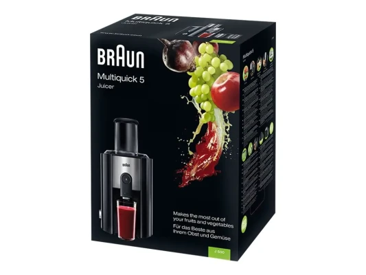Braun  |  J 500 Multiquick 5  |  Type Juicer  |  Black  |  900 W  |  Number of speeds 2