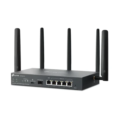 Omada 4G+ Cat6 AX3000 Gigabit VPN роутер  |  ER706W-4G  |  802.1q  |  10 / 100 / 1000 Mbit / s  |  Поддержка Mesh Да  |  MU-MiMO Да  |  Тип антенны Съемный  |  60 месяцев