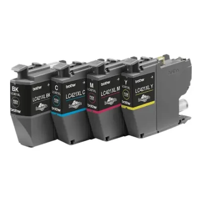 Brother Brother LC  |  LC421XLVAL  |  Brother LC421XL - 4-pack - XL - black, yellow, cyan, magenta - original - ink cartridge  |  Ink cartridge  |  Black, yellow, cyan, magenta