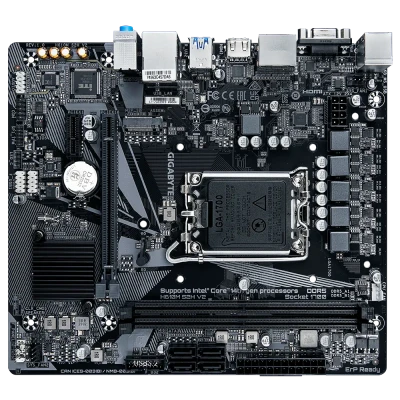 Gigabyte  |  H610M S2H V2 1.0  |  Processor family Intel  |  Processor socket LGA1700  |  DDR5 DIMM  |  Supported hard disk drive interfaces M.2, SATA  |  Number of SATA connectors 4