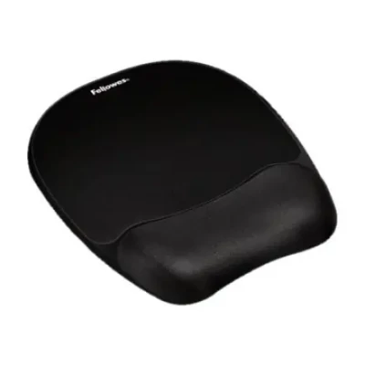 Fellowes  |  Mouse pad with wrist pillow  |  202 x 235 x 25.4 mm  |  Black
