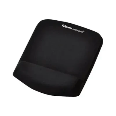 Fellowes  |  Mouse pad with wrist support PlushTouch  |  Mouse pad with wrist pillow  |  238 x 184 x 25.4 mm  |  Black
