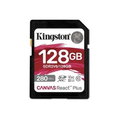 Kingston  |  UHS-II Video ātruma klase (V60)  |  128 GB  |  SD  |  Flash atmiņas klase Class 10, UHS-II, U3, V60