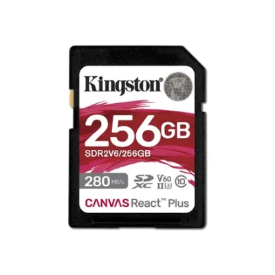 Kingston  |  Canvas React Plus  |  256 GB  |  SD  |  Flash memory class 10