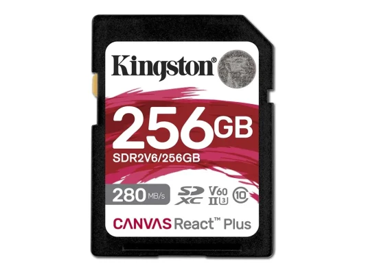 Kingston  |  Canvas React Plus  |  256 GB  |  SD  |  Flash memory class 10