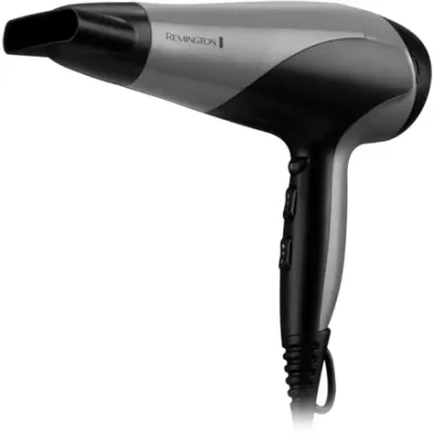 Remington matu fēnētājs  |  D3190S  |  2200 W  |  Temperatūras iestatījumu skaits 3  |  Jonu funkcija  |  Difūzora uzgalis  |  Pelēks / Melns