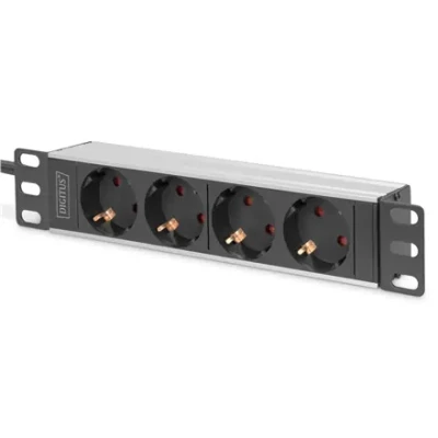 10” Socket Strip with Aluminum Profile, 4-way safety sockets  |  DN-95418