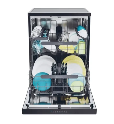 Dishwasher  |  CF 5C6F0B  |  Free standing  |  Width 59.7 cm  |  Number of place settings 15  |  Number of programs 8  |  Energy efficiency class C  |  Display  |  Black