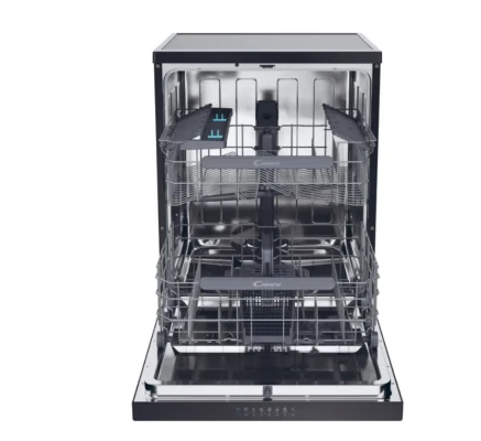 Dishwasher  |  CF 5C6F0B  |  Free standing  |  Width 59.7 cm  |  Number of place settings 15  |  Number of programs 8  |  Energy efficiency class C  |  Display  |  Black