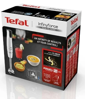 TEFAL  |  Blender  |  HB9441 InfintyForce  |  Hand Blender  |  1000 W  |  Ice crushing  |  White  |  1