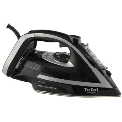 TEFAL  |  FV8062 Puregliss  |  Tvaika gludeklis  |  3000 W  |  Ūdens tvertnes ietilpība 0.27 ml  |  Nepārtraukta tvaika 50 g / min  |  Tvaika palielināšanas jauda 280 g / min  |  Melns / Pelēks