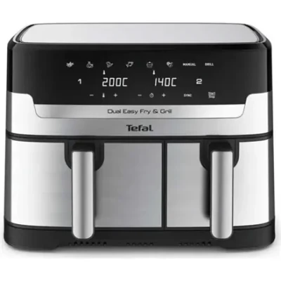 TEFAL  |  Karstā gaisa fritieris  |  EY905D10  |  5.2+3.1 L  |  Nerūsējošais tērauds / Melns