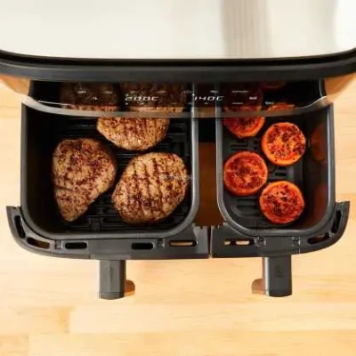 TEFAL  |  Karstā gaisa fritieris  |  EY905D10  |  5.2+3.1 L  |  Nerūsējošais tērauds / Melns