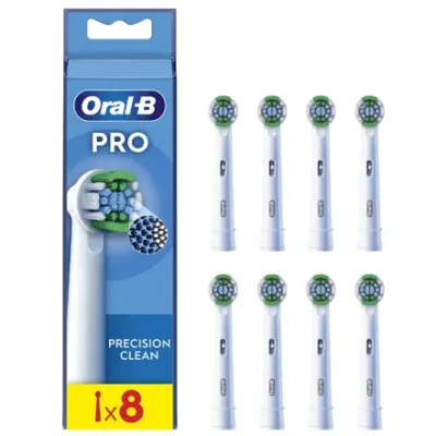 Oral-B  |  Precision Clean Brush Set  |  EB20RX-8  |  Heads  |  For adults  |  Number of brush heads included 8  |  White