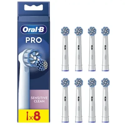 Oral-B  |  Replaceable toothbrush heads  |  EB60X-8 Sensitive Clean Pro  |  Heads  |  For adults  |  Number of brush heads included 8  |  White