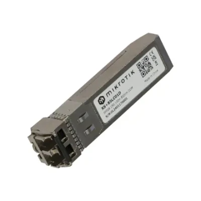 MikroTik SFP28 Module  |  XS+85LC01D  |  Dual LC UPC  |  10000 / 25000 Mbit / s  |  Maximum transfer distance 100 m
