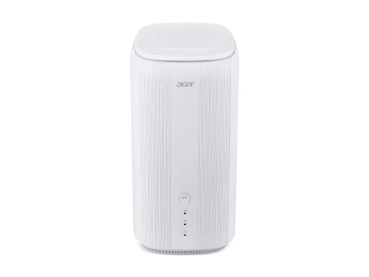 Acer Connect X6E 5G CPE  |  AXE5400  |  Wi-Fi 6E  |  4G, 5G  |  2.4 GHz, 5 GHz, 6 GHz  |  1× RJ-45  |  MU-MIMO