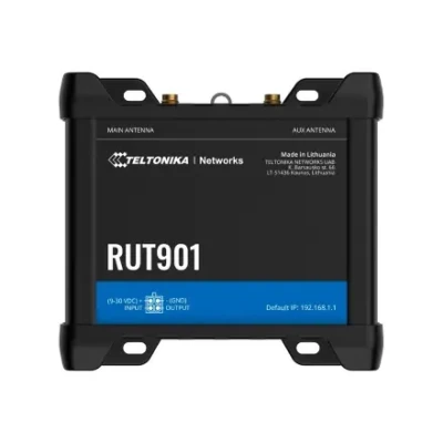 Teltonika RUT901 LTE Cat 4 Router  |  Wi-Fi 4  |  2.4 GHz  |  4x RJ-45  |  Dual SIM