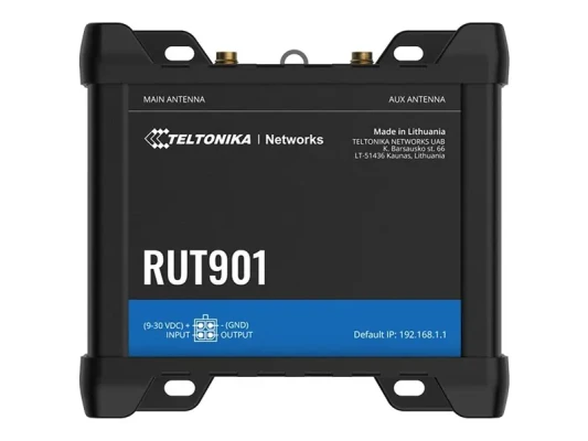 Teltonika RUT901 LTE Cat 4 Router  |  Wi-Fi 4  |  2.4 GHz  |  4x RJ-45  |  Dual SIM