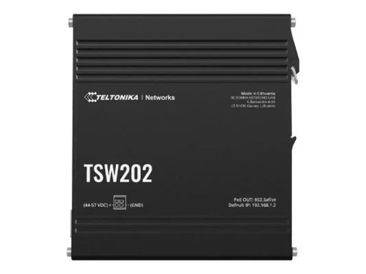 Teltonika Switch, 8 ports  |  TSW202  |  L2 managed  |  Wall-mountable  |  SFP ports quantity 2