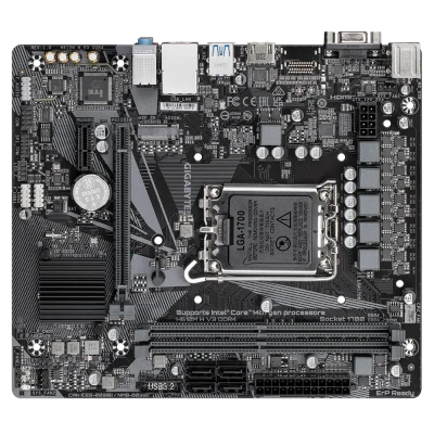 Gigabyte  |  H610M H V3 DDR4  |  Processor family Intel  |  Processor socket LGA1700  |  DDR4 DIMM  |  Supported hard disk drive interfaces M.2, SATA  |  Number of SATA connectors 4